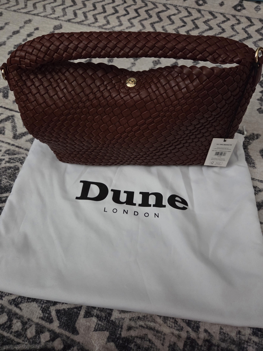 Dune London Woven Shoulder Bag Brown